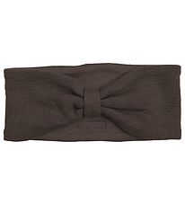 Racing Kids Pandebånd - Uld/bomuld - Chocolate Brown m. Sløjfe Racing Kids Pandebånd - Uld/bomuld - Chocolate Brown m. Sløjfe