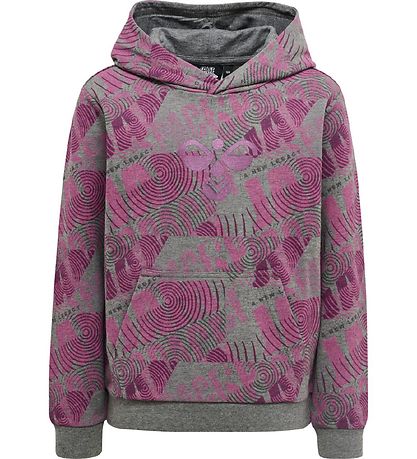 Hummel Hættetrøje - hmlSpace Jam Cuatro - Gråmeleret/Lilla Hummel Hættetrøje - hmlSpace Jam Cuatro - Gråmeleret/Lilla