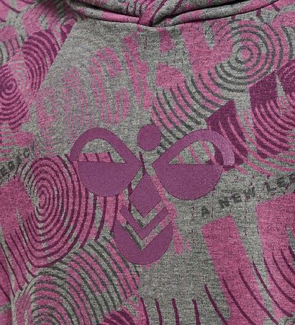 Hummel Hættetrøje - hmlSpace Jam Cuatro - Gråmeleret/Lilla Hummel Hættetrøje - hmlSpace Jam Cuatro - Gråmeleret/Lilla