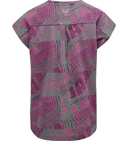 Hummel T-shirt - hmlSpace Jam Diez - Grey Melange/Purple Hummel T-shirt - hmlSpace Jam Diez - Grey Melange/Purple