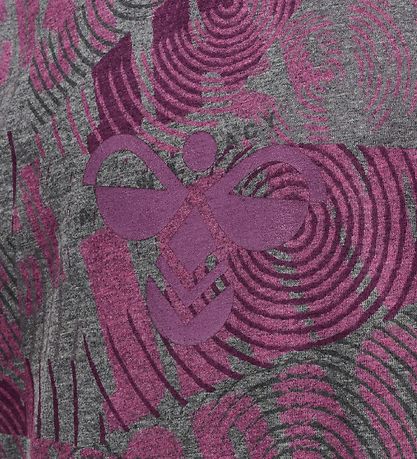 Hummel T-shirt - hmlSpace Jam Diez - Grey Melange/Purple Hummel T-shirt - hmlSpace Jam Diez - Grey Melange/Purple