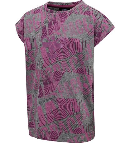 Hummel T-shirt - hmlSpace Jam Diez - Grey Melange/Purple Hummel T-shirt - hmlSpace Jam Diez - Grey Melange/Purple