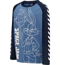 Hummel Bluse - hmlSpace Jam Boys - Blue Horizon m. Snurre Snup Hummel Bluse - hmlSpace Jam Boys - Blue Horizon m. Snurre Snup
