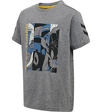 Hummel T-shirt - hmlSpace Jam Tres - Gråmeleret m. Print Hummel T-shirt - hmlSpace Jam Tres - Gråmeleret m. Print