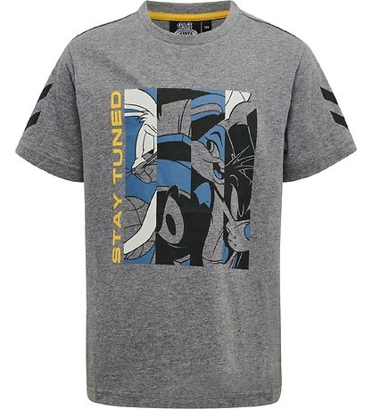 Hummel T-shirt - hmlSpace Jam Tres - Gråmeleret m. Print Hummel T-shirt - hmlSpace Jam Tres - Gråmeleret m. Print