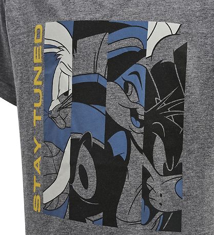 Hummel T-shirt - hmlSpace Jam Tres - Gråmeleret m. Print Hummel T-shirt - hmlSpace Jam Tres - Gråmeleret m. Print