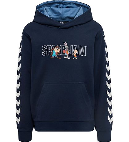 Hummel Hættetrøje - hmlSpace Jam Cuatro - Navy m. Print Hummel Hættetrøje - hmlSpace Jam Cuatro - Navy m. Print