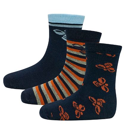 Hummel Strømper - 3-pak - HmlAlfie - Navy/Rusty Orange Hummel Strømper - 3-pak - HmlAlfie - Navy/Rusty Orange