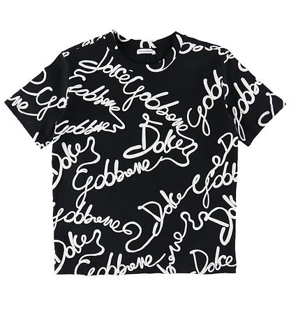 Dolce & Gabbana T-shirt - DNA - Sort/Hvid Dolce & Gabbana T-shirt - DNA - Sort/Hvid