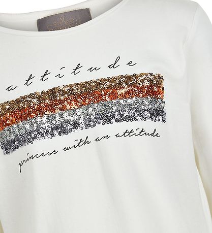 Creamie Bluse - Sequins - Cloud Creamie Bluse - Sequins - Cloud