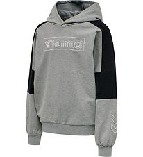 Hummel Hættetrøje - hmlBoxline - Gråmeleret Hummel Hættetrøje - hmlBoxline - Gråmeleret