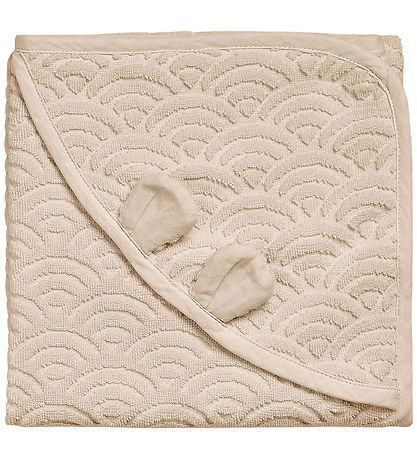 Cam Cam Baby towel - 80x80 cm - Almond w. Ears