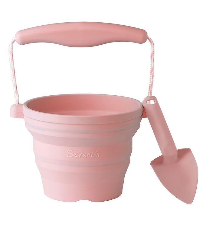 Spand og skovl-sæt, børn, rosa Kan foldes god til ferie