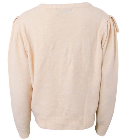 Hound Bluse - Strik - Off White m. Blomster Hound Bluse - Strik - Off White m. Blomster