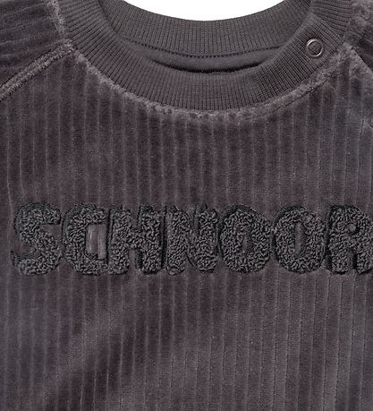 Petit by Sofie Schnoor Sweatshirt - Velour - Dark Grey Melange Petit by Sofie Schnoor Sweatshirt - Velour - Dark Grey Melange