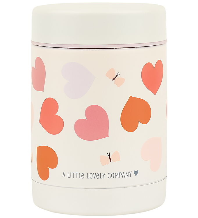A Little Lovely Company Hearts - Termo Madbeholder - 300 ml - Beige