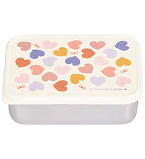 A Little Lovely Company Madkasse - Rustfrit Stål - Hearts
