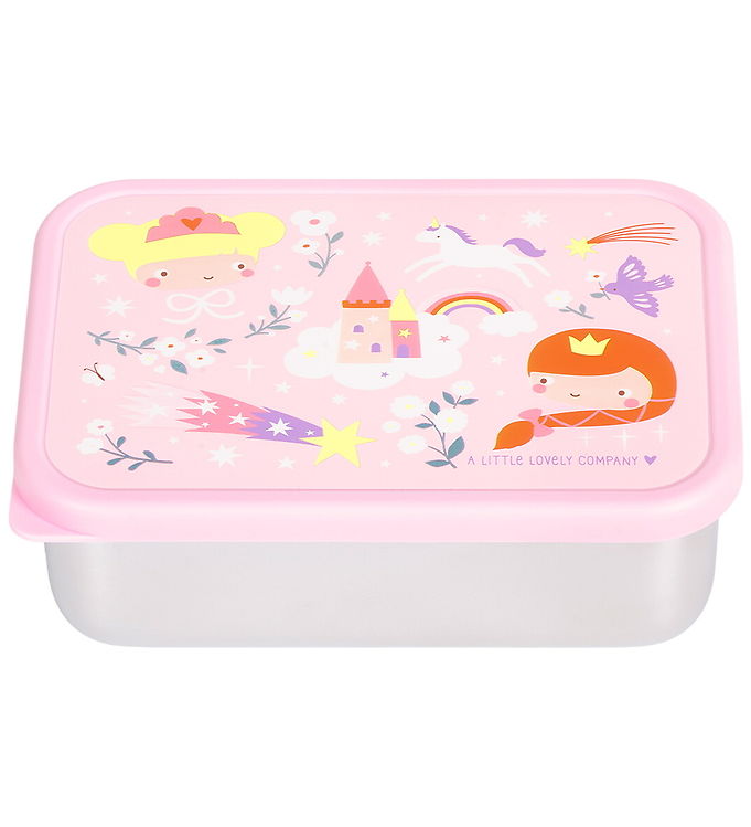 A Little Lovely Company Princesses - Madkasse - Rustfrit Stål 900 ml - Lilla