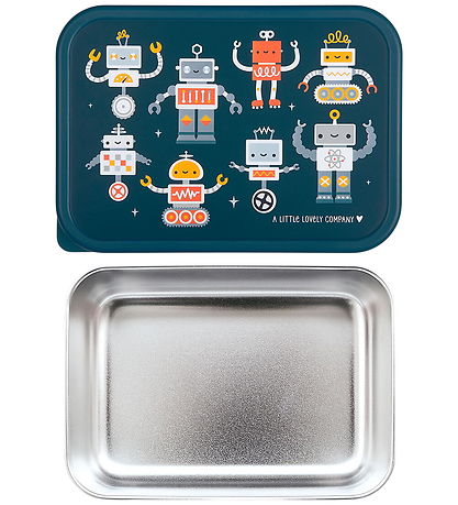 A Little Lovely Company Madkasse - Rustfrit Stål - Robots