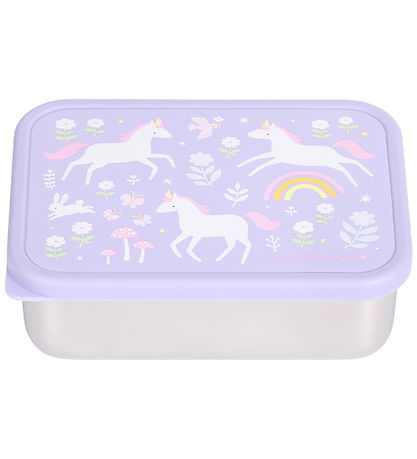 A Little Lovely Company Madkasse - Rustfrit Stål - Unicorn Dream