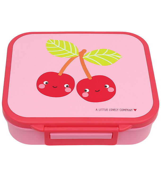 A Little Lovely Company Happy Cherries - Madkasse - 3 Rum 900 ml - pink