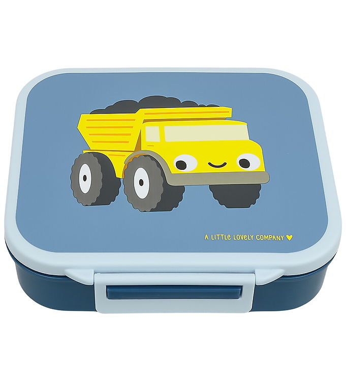 A Little Lovely Company Dump Truck - Madkasse - 3 Rum 900 ml - blå