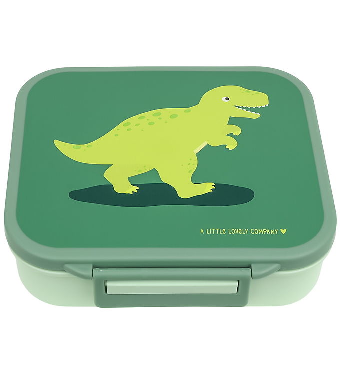 A Little Lovely Company Dinosaurs - Madkasse - 3 Rum 900 ml - Grøn
