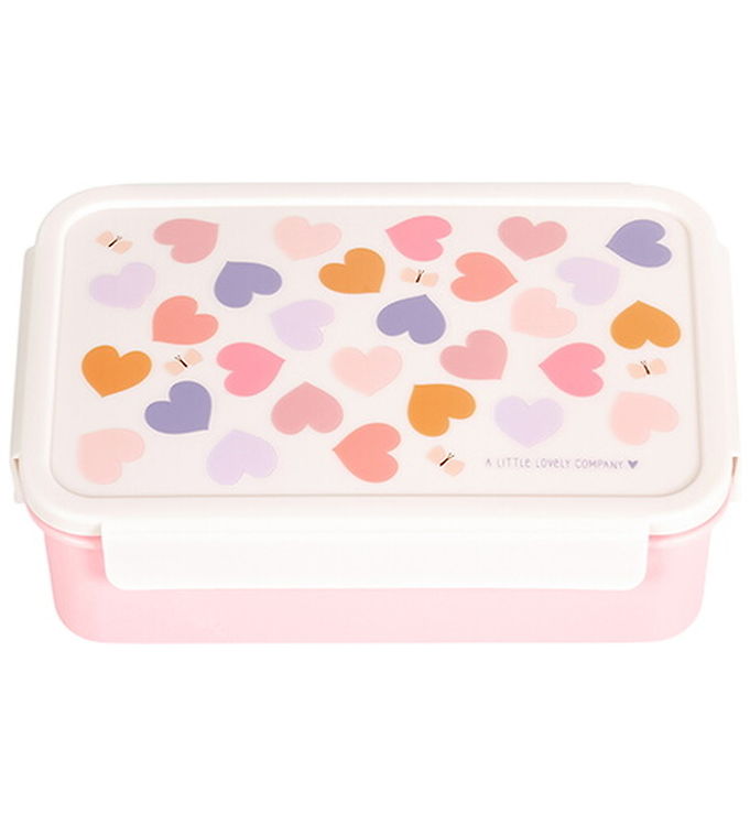 A Little Lovely Company Hearts - Bento Madkasse - Ruminddelt - pink