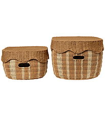 Ferm Living Opbevaringskurv - 2 stk. - Natural/ Off-white