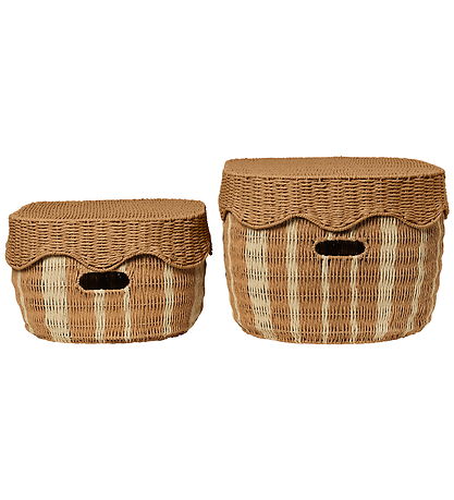 Ferm Living Opbevaringskurv - 70/46 cm - 2 stk. - Rivan - Natura