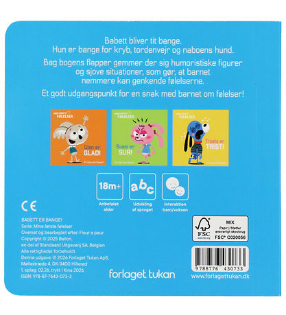 Forlaget Tukan Bog m. Flapper - Babett Er Bange!