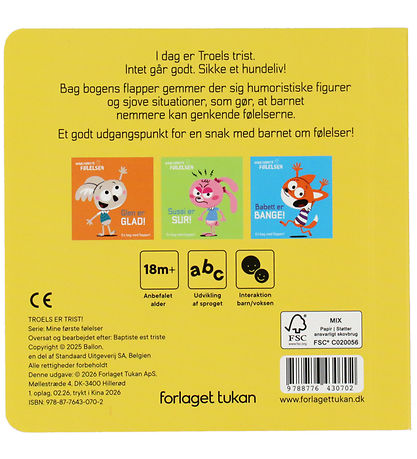 Forlaget Tukan Bog m. Flapper - Troels Er Trist!