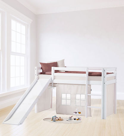 Hoppekids Forhæng Til Halvhøj Seng - 70x160 cm - Silver Cloud