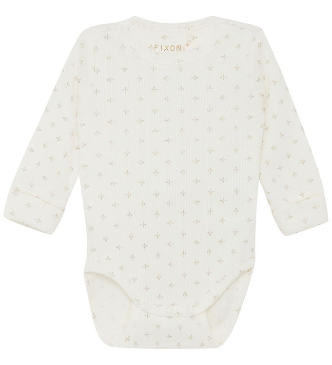 Fixoni Slå om body l/æ - Rib - Gardenia m. Print