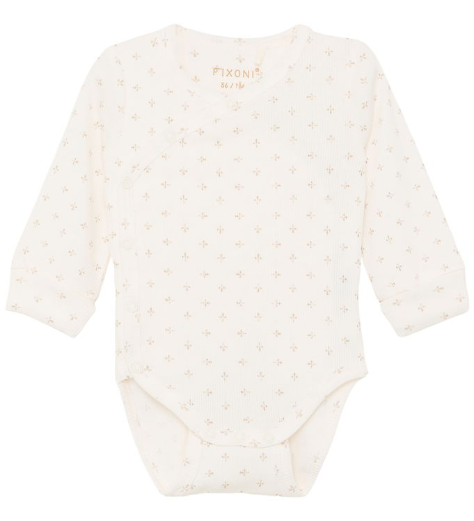 Fixoni Slå om Body l/æ - Rib - Gardenia m. Print