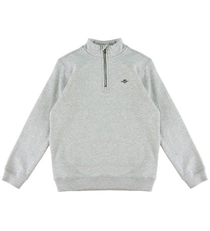 GANT Sweatshirt - Half Zip - Grey Melange