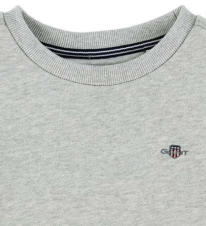 GANT Sweatshirt - Shield Crew - Grey Melange