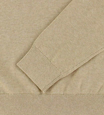 GANT Bluse Shield Half Zip - Strik - Oat Beige Marl