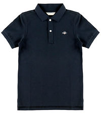 GANT Polo T-shirt - Shield - Evening Blue