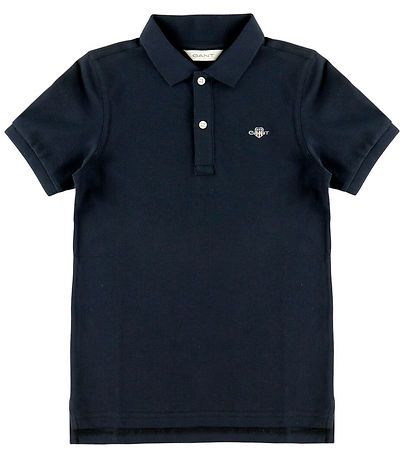 GANT Polo T-shirt - Shield - Evening Blue