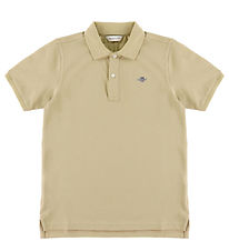 GANT Polo T-shirt - Shield - Oat Beige