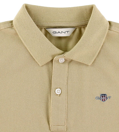 GANT Polo T-shirt - Shield - Oat Beige