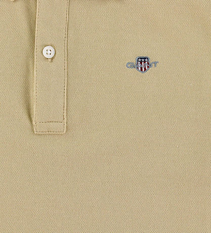 GANT Polo T-shirt - Shield - Oat Beige