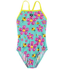 Arena Badedragt - Light Drop Back - Water Multi/Yellow Star