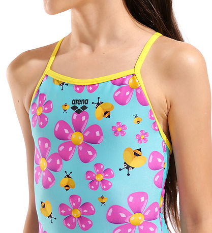 Arena Badedragt - Light Drop Back - Water Multi/Yellow Star
