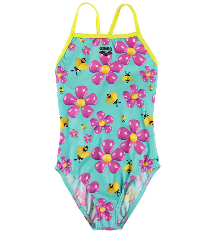 Arena Badedragt - Light Drop Back - Water Multi/Yellow Star