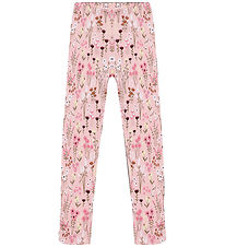 Minymo Leggings - Rib - Silver Pink