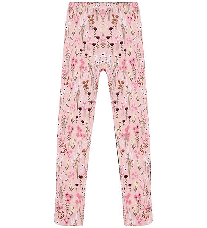 Minymo Leggings - Rib - Silver Pink