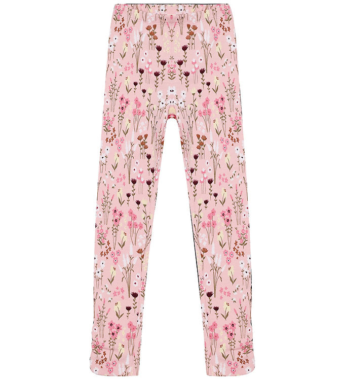 Minymo Leggings - Rib - Silver Pink
