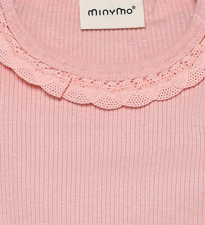 Minymo Body l/æ - Rib - Silver Pink